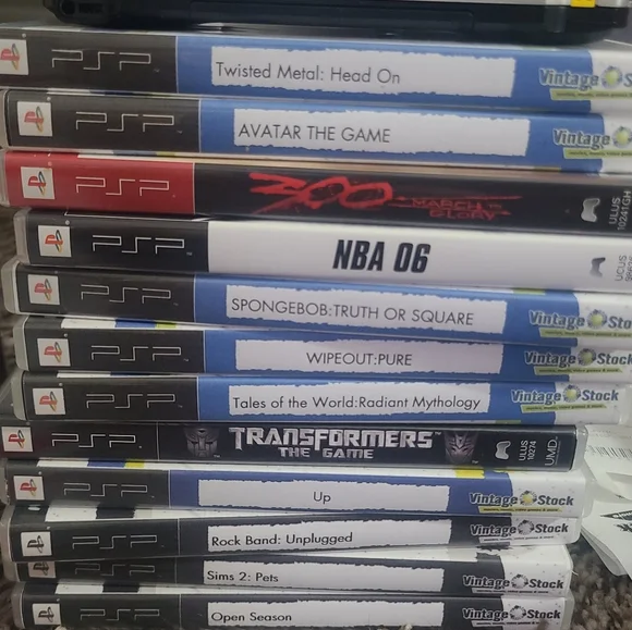 PS3 and PSP consoles with games